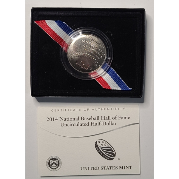 United States Mint 2014-D National Baseball Hall of Fame Uncirculated Clad Half-Dollar