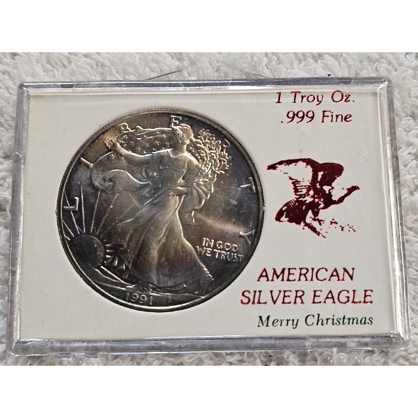 1991 Silver American Eagle Proof - 1 oz .999 Fine Silver