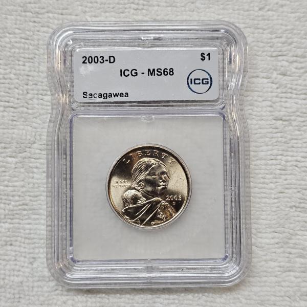 2003-D Sacagawea Dollar Graded ICG MS68