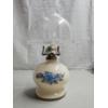 Image 2 : Vintage Oil Lamp - Lovely Flower Design (6" Base, 7" Chimney)