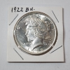 Image 1 : 1922 Silver Peace Dollar - "BU" - 90% Silver U.S. Coin 