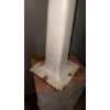 Image 3 : Vintage ca 1940s Cast Iron / Porcelain Enamel Ice Cream Counter Or Bar Stool - Wooden Seat Top