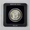 Image 3 : United States 1989 Silver 1 Oz American Eagle Round in Nice Acrylic Case With Black Display Holder