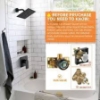 Image 1 : Goxiuhan Matte Black Wall Mounted 8 Inch Rain Shower System - NEW IN BOX!!!