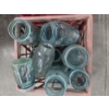 Image 8 : Vintage Tiffany Blue, Gold & Cream Lifetime China Co. Alliance Ohio Dish Set & Blue Canning Jars