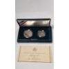 Image 1 : 1992 "The Columbus Quincentenary Coins" Two-Coin Proof Set Featuring 90% Silver Dollar  