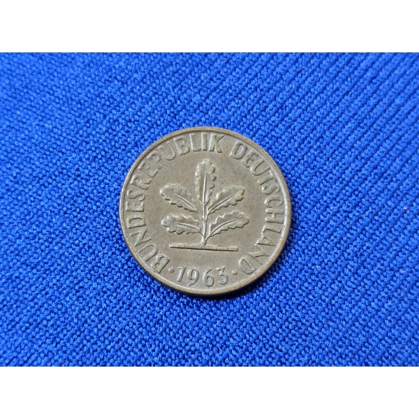2 Pfenning 1963 G Germany Bronze Coin
