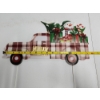 Image 3 : 3 Outdoor Metal Christmas/Holiday Red Plaid Truck and Tree Stakes - Approx. 16in Tall