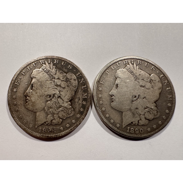 2 - United States Morgan Silver Dollars In Excellent Condition - Guaranteed Authentic