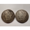 Image 1 : 2 - United States Morgan Silver Dollars In Excellent Condition - Guaranteed Authentic