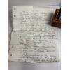 Image 3 : Old Steel alphabet stamp set in its original wooden box with letters & handwritten note for stamping