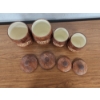 Image 2 : Vintage Barrel Canister Set - 4 Pieces - Excellent Condition! 