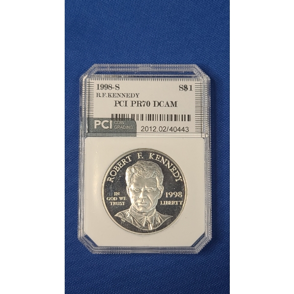 1988-S PCI R.F Kennedy PR70 DCAM Silver Dollar