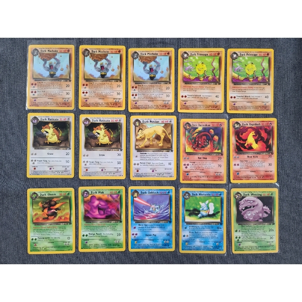 Lot Of All Dark Team Rocket Pokémon Trading Cards