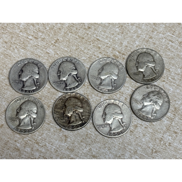 90% Silver U.S. Quarters - FV $2.00 - Various Years