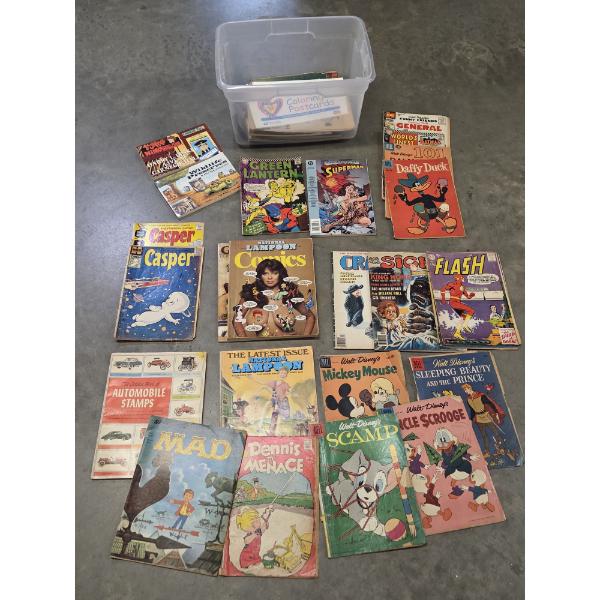 Vintage Comics And Magazines Including, Mad, Green Lantern, Disney, Casper & Superman