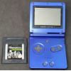 Image 3 : Blue Game Boy Advance SP & Nintendo Game Boy WrestleMania 2000 Game & Charging Cord *Tested, Works*