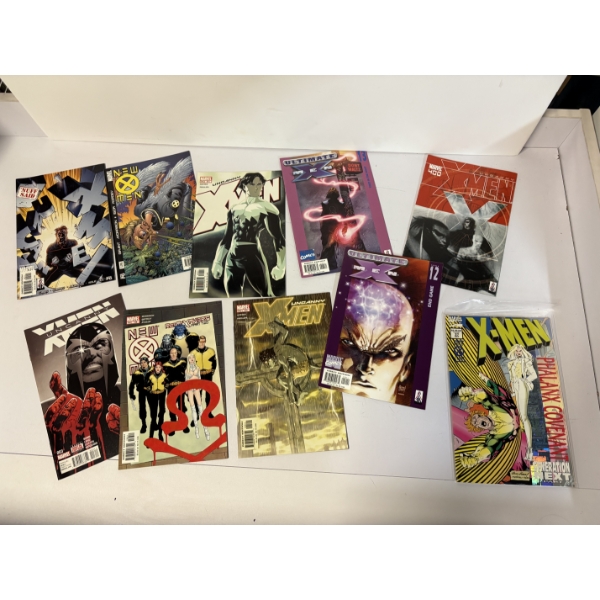 X-Men Comic Books - Set of 10 Comics - Marvel Comics - Riot at Xaviers - Uncanny - 'Nuff Said