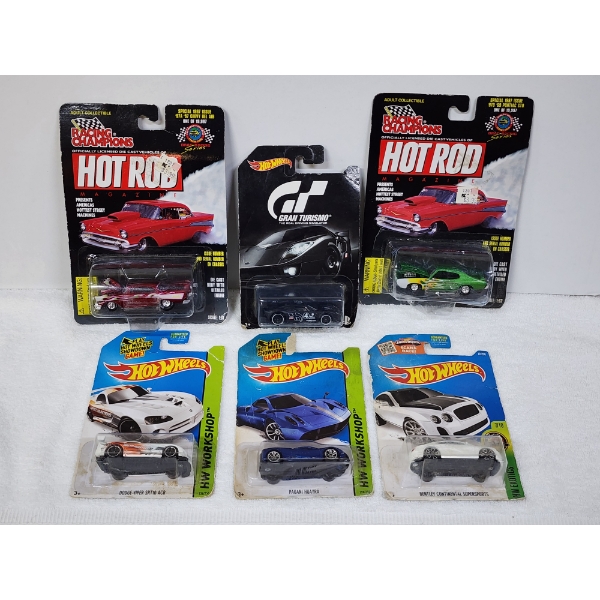 Six Assorted Hot Wheels & Toy Cars ~ NEW IN BOX ~ Ft. Gran Turismo & Racing Champions Hot Rods