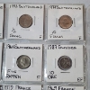 Image 3 : Two Binder Pages Filled with Assorted World Coins: Switzerland, France, Sweden, Italy, & More!