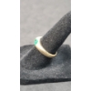 Image 4 : 14K Gold Ring With Green Stone - Size 6 - Total Weight: 2.9g