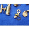 Image 4 : Sterling Silver Bracelet Charms, Earrings, Golf Cufflinks, & Size 7.5 Ring; Total Weight: 28.6g 