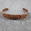 Image 2 : Very Nice Vintage 999 Copper Southwestern Style Bracelet Ft. Thunderbird & Arrow Motif Engravings ~ 