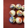 Image 2 : Extremely Rare Vintage Woody Wood Pecker Hand Painted 15 Piece Marble Advertising Set - Mint 