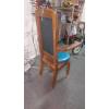 Image 3 : Unique Wooden Chair As Shown - 41 x 24 x 18 With Spinning Round Seat - See Pics