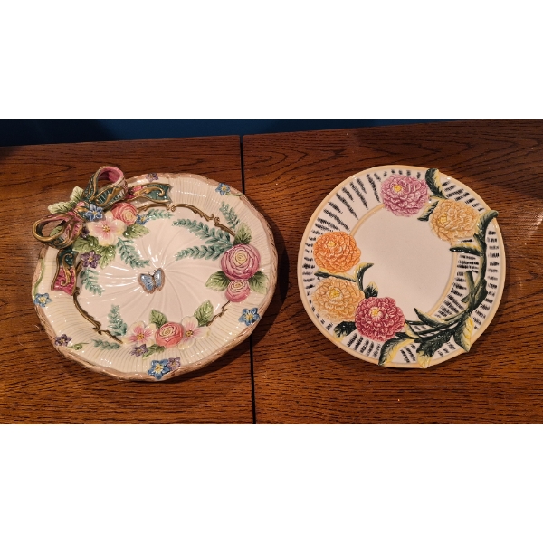 FITZ & FLOYD  Set Of 2 (Two) 9 1/2" Dishes - Perfect