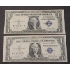Image 1 : (2) Series 1935 E Blue Seal Silver Certificates - Face Value: $2.00