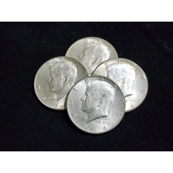 $2.00 Face Value in 90% Silver 1964 Kennedy Half Dollars