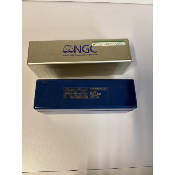 NGC and PGCS Coin Storage Bins - Professional Coin Grading Service - Numismatic Guaranty Corp - Blue