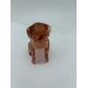 Image 3 : Adorable Degenhart Glass Dog Figurine - Peach Color - ~2.5 inches 