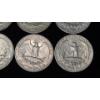Image 10 : Assorted Years 90% Silver Washington Quarters - Face Value: $3.00