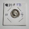 Image 1 : United States 1980 Roosevelt Dime With Full Bands In Uncirculated Condition!