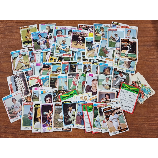 Large Lot of Assorted Vintage Baseball Trading Cards Dating Back To 1970's!