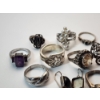 Image 6 : Assorted Sterling Silver Rings - Total Weight 71.1g - Sizes Range 5-10