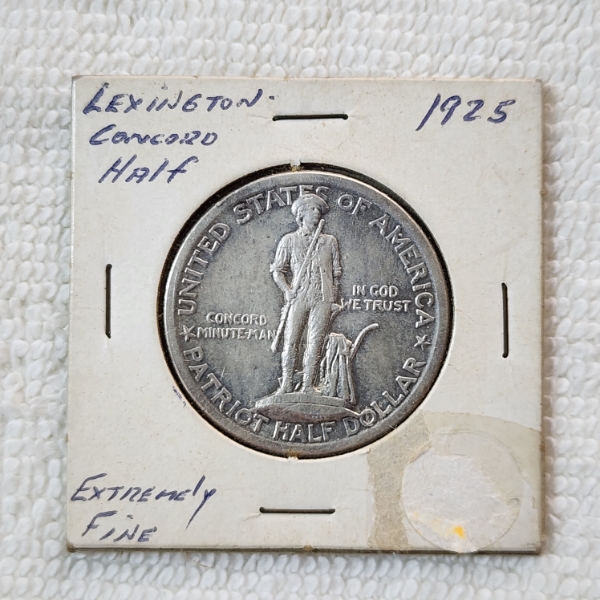 1925 Lexington-Concord Sesquicentennial Half Dollar - 90% Silver Coin