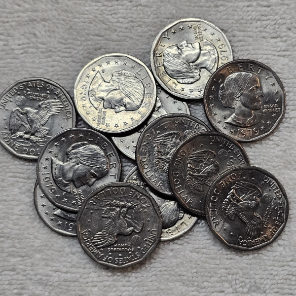 Collection of 1979 Susan B. Anthony U.S. Dollar Coins, FV: $12.00