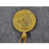 Image 4 : 1941 Walking Liberty 90% Silver Half Dollar Gold Toned On Necklace Featuring A Diamond Stud ~ 