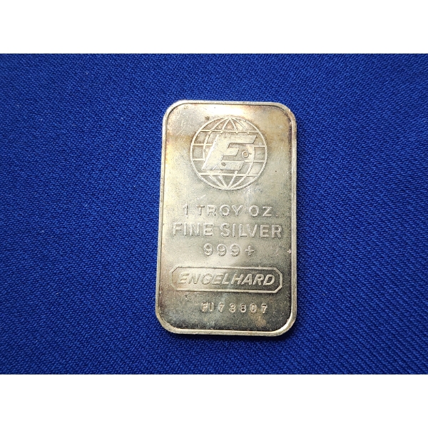 Engelhard 1 Troy Ounce .999+ Fine Silver Bar