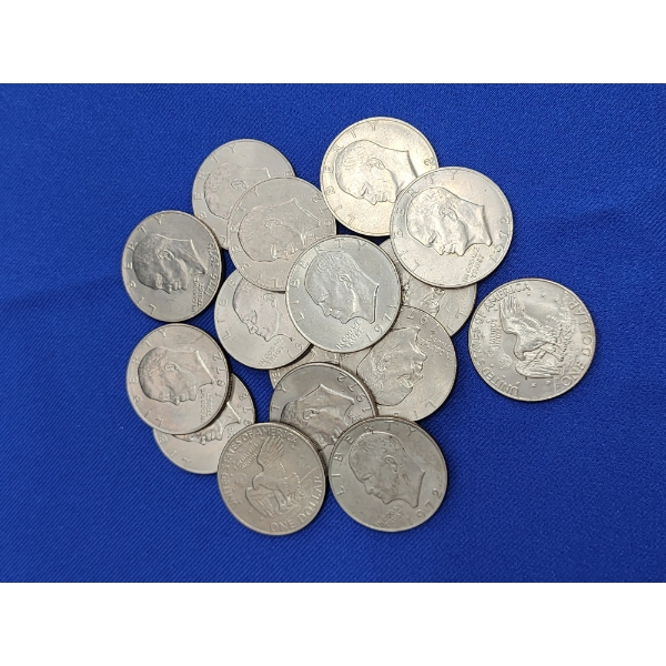 x16 Assorted Years Eisenhower Dollars FV: $16.00