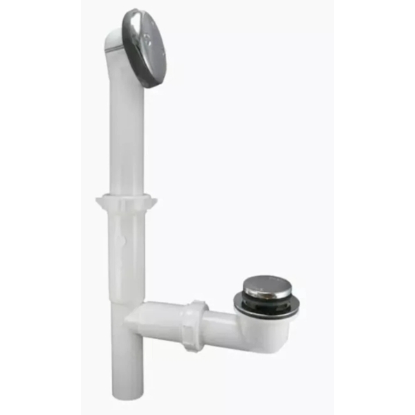 NEW IN PACKAGING Keeney Plumb Pak 63WK Foot Lok Stop Plastic Bath Drain, Chrome Finish