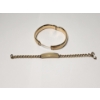 Image 1 : Gold-Filled Bracelets: Bangle and Engraved Chain Bracelet Total Weight 38.4g