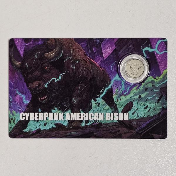 2026 Liberia Cyberpunk American Bison 1/1000 oz. .999 Fine Platinum Coin