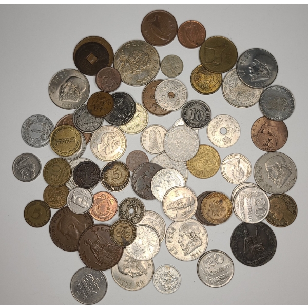 Varied Collection Of World Coins - Brazil, Mexico, Germany, France & More