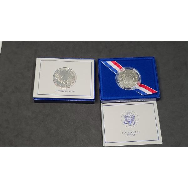 (2) 1986 Uncirculated United States Liberty Half Dollars