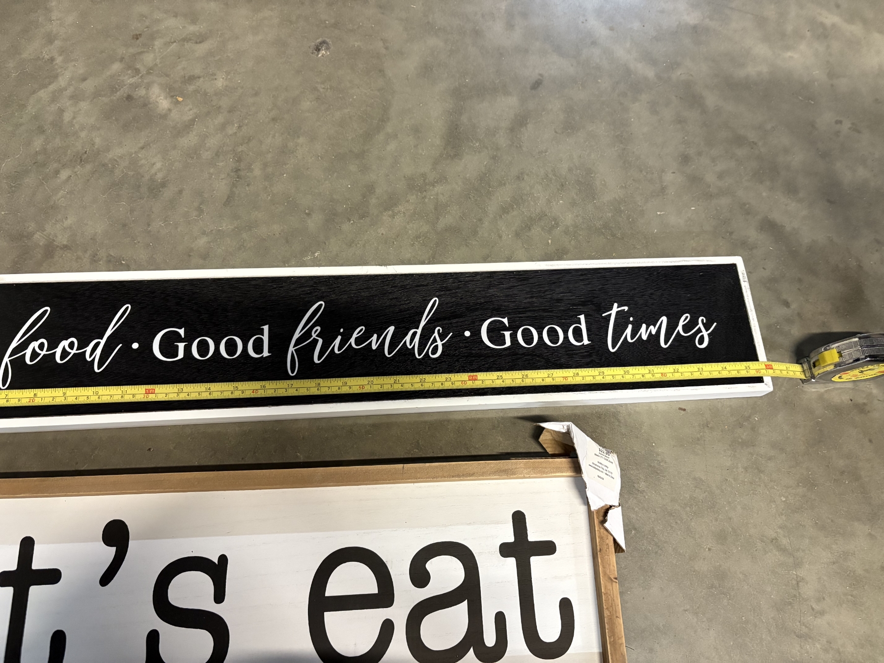 Let's Eat & Good Food, Good Friends, Good Times Wall Hanging Pictures ...