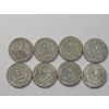 Image 2 : 
Assorted Years/Mint Marks 90% Silver Washington Quarters - Face Value: $2.00	
